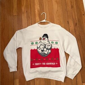 BSL Dom Merch Frosty The Growman White Crewneck Sweatshirt Size Medium